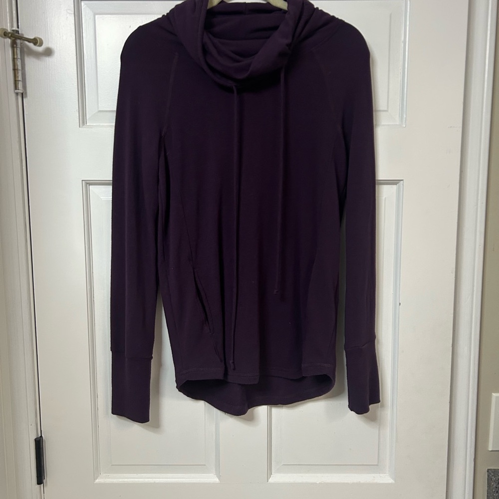 Pink Clover Plum Cowl-Neck Long Sleeve Sweater